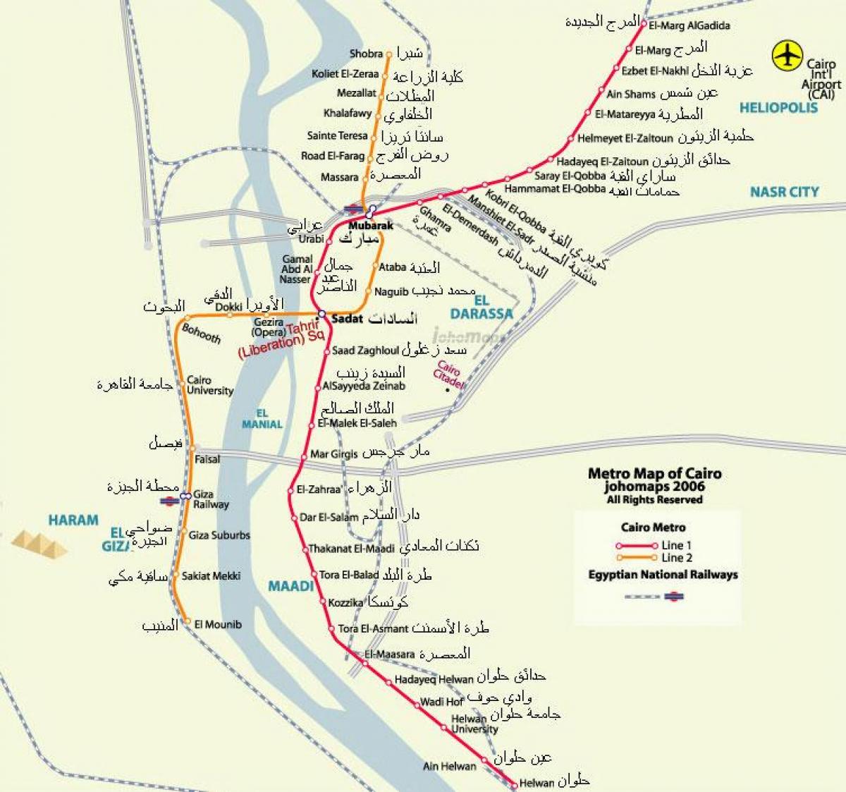cairo metro map 2016