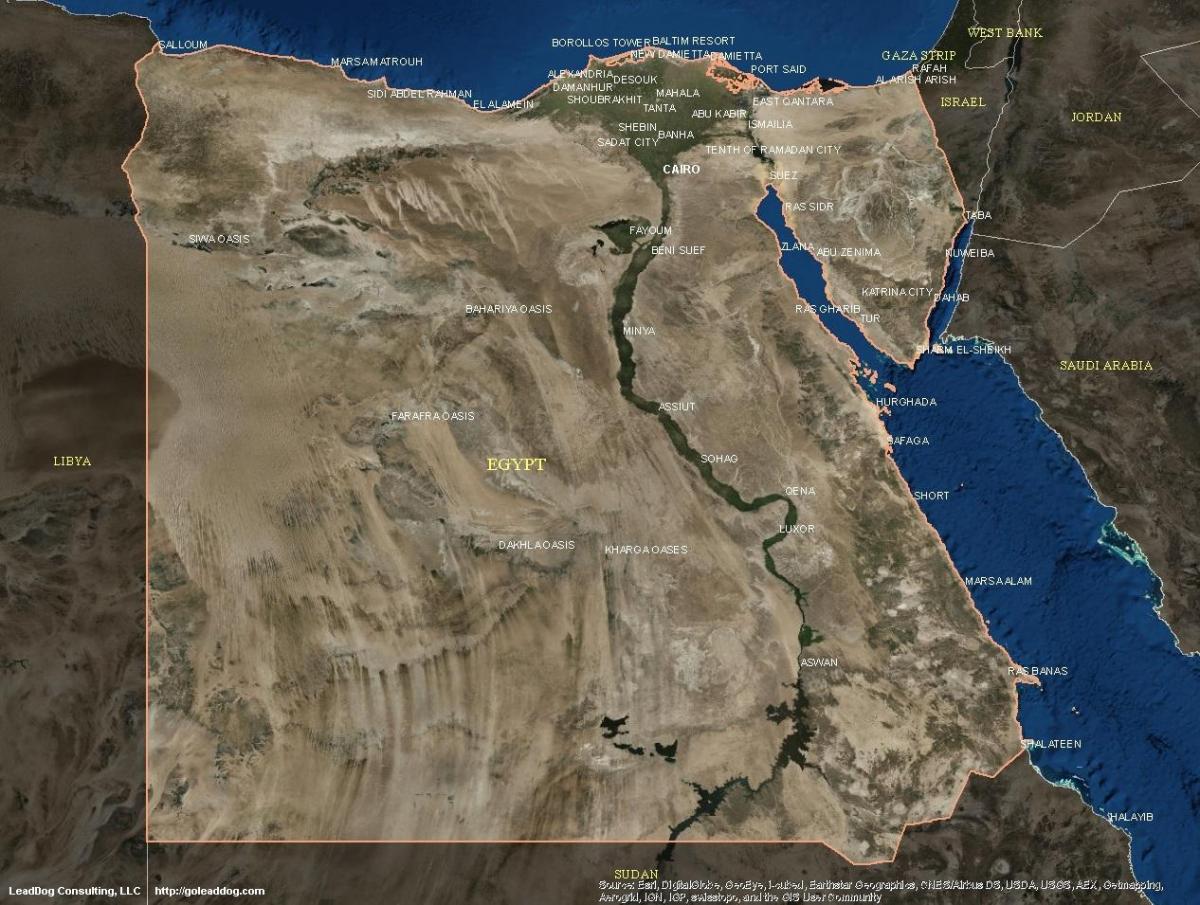 Map of cairo satellite