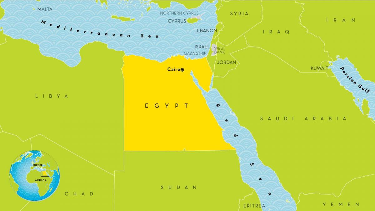 capital city of egypt map