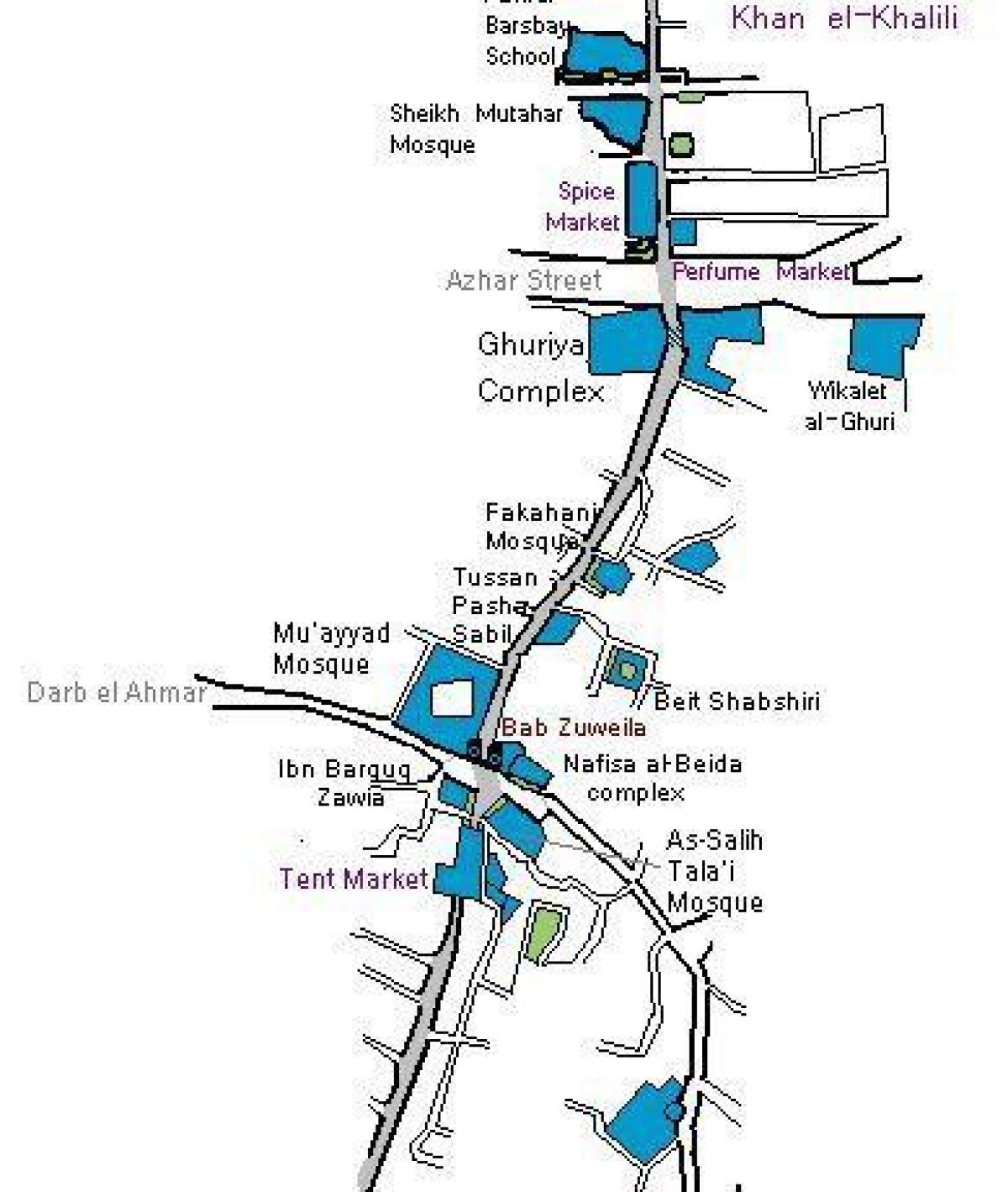 khan el khalili bazaar map