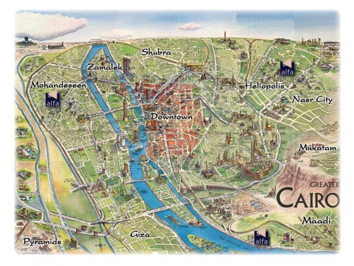Map of mohandeseen cairo