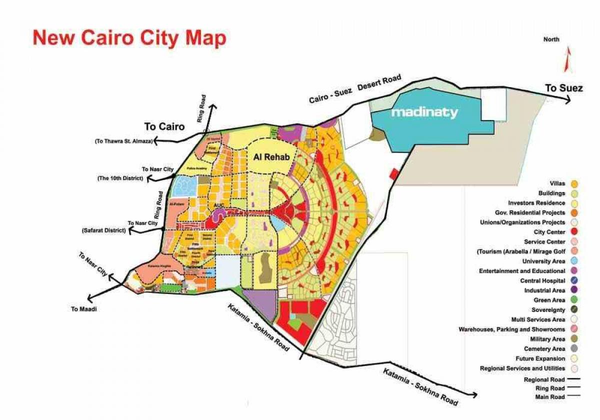 new cairo compounds map