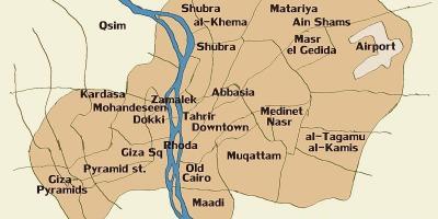 Map of cairo and surrounding areas