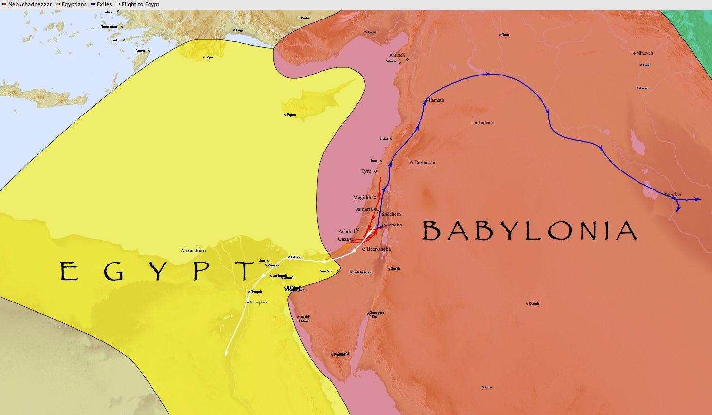 Babylon Egypt Map 