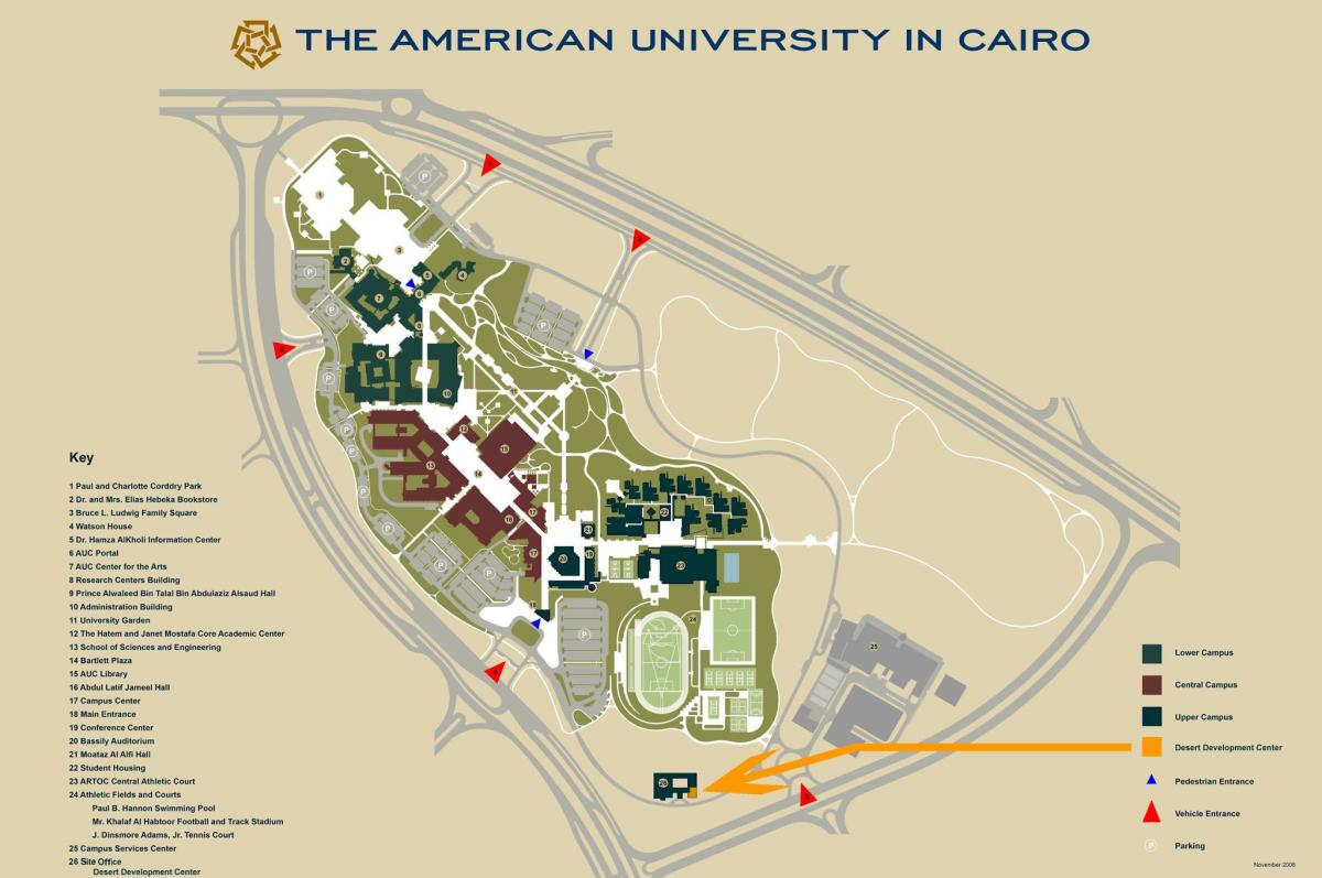 Map of auc new cairo campus