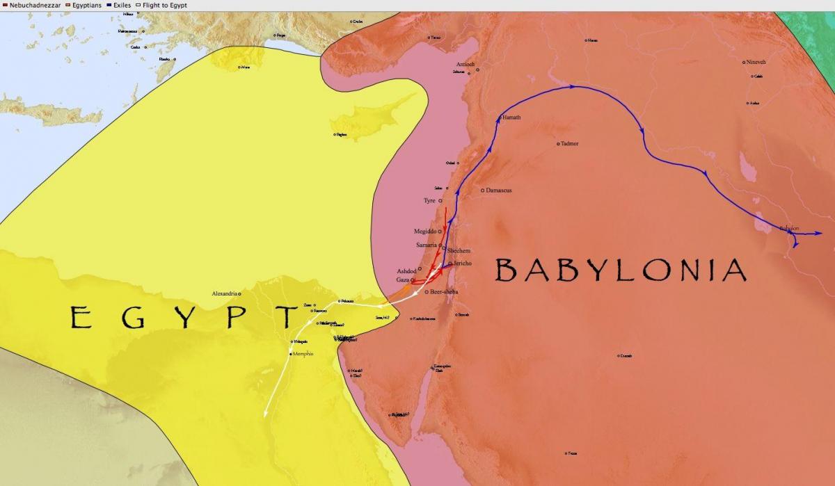 Map of babylon egypt