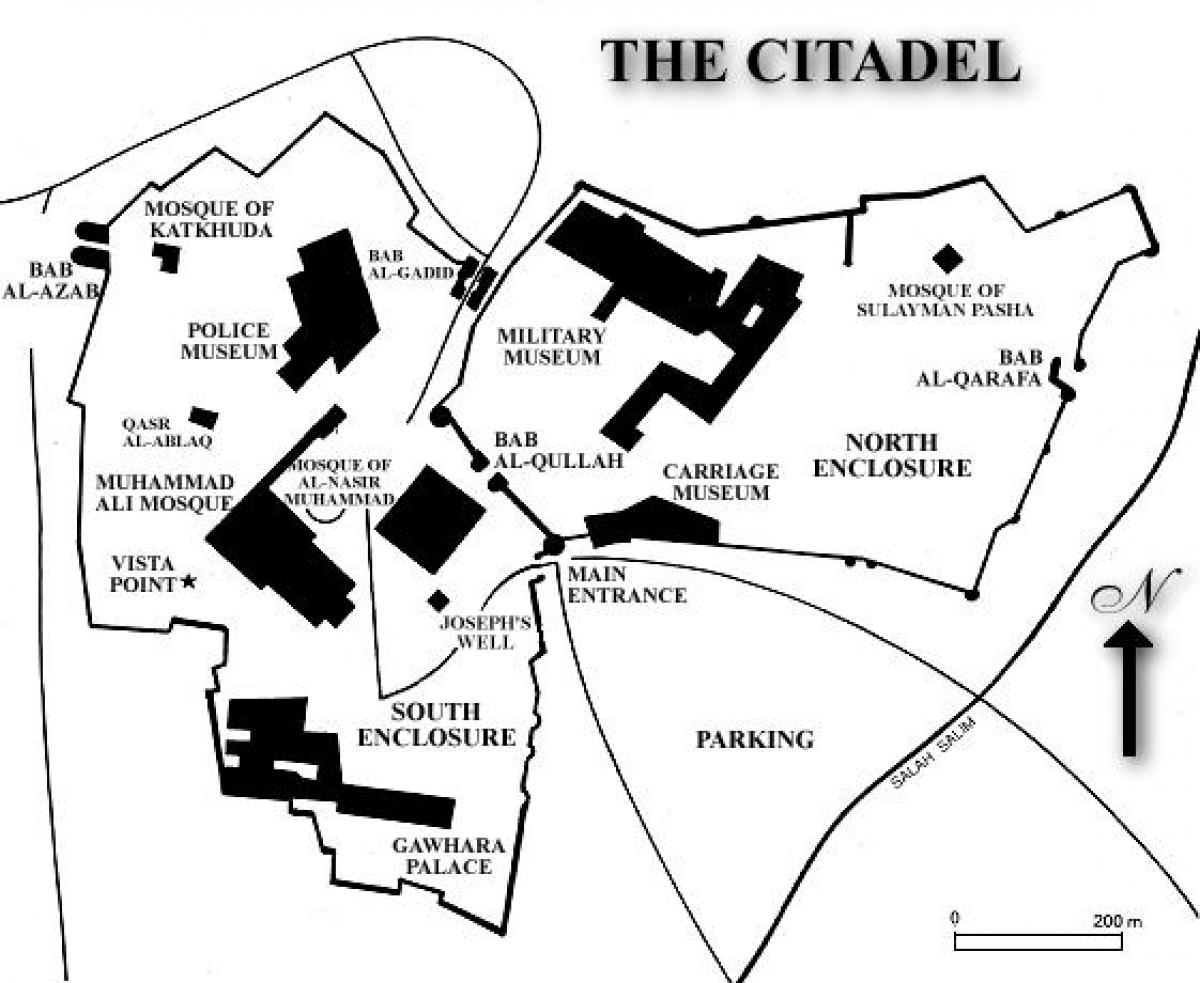 Map of cairo citadel
