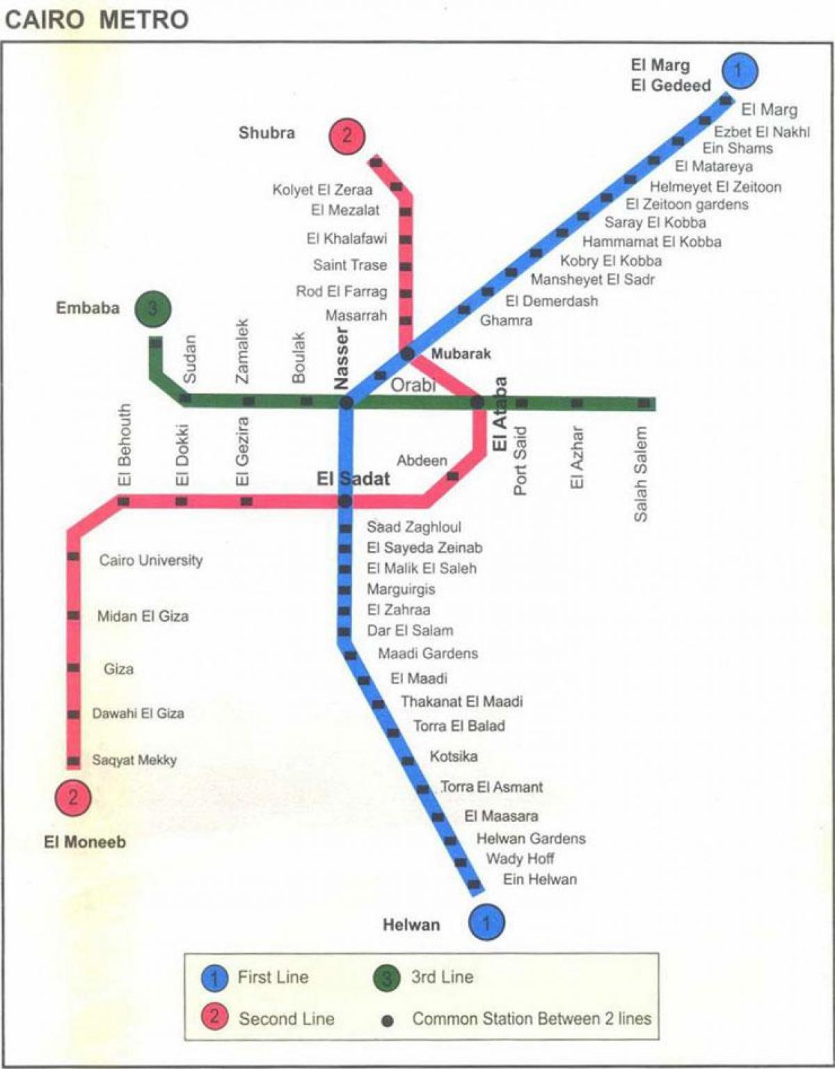 Egypt Metro Map 