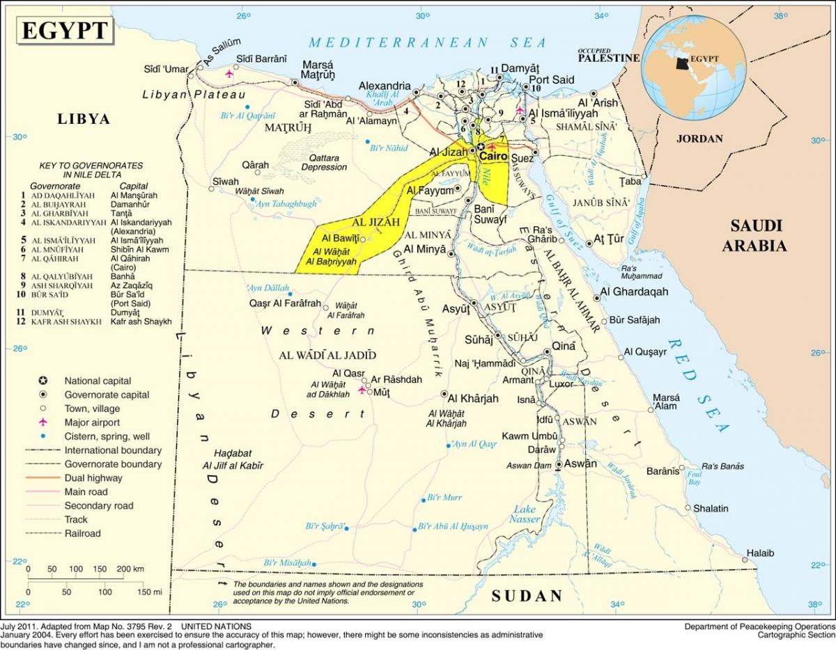 Map of greater cairo